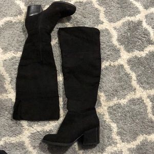 Knee high black boots